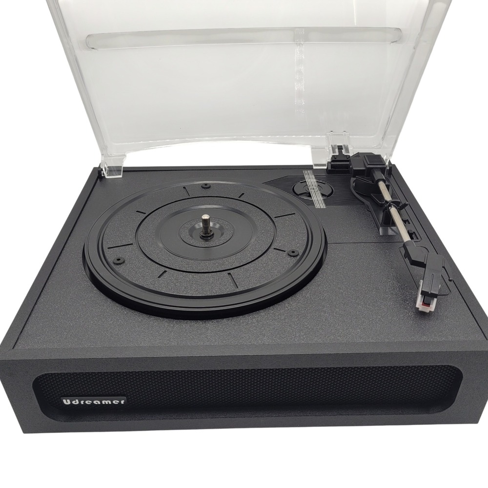Udreamer Vinyl Turntable – Bluetooth Wireless – Portable‎ Record Player – Black